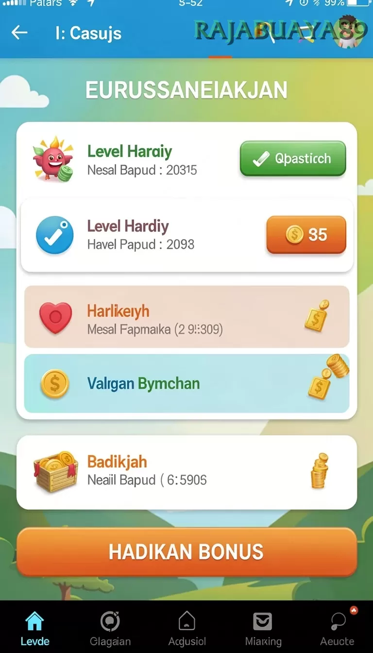 Cuplikan layar 8QR — menu navigasi