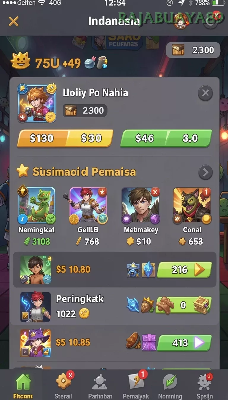Cuplikan layar GOWIN — aktivitas